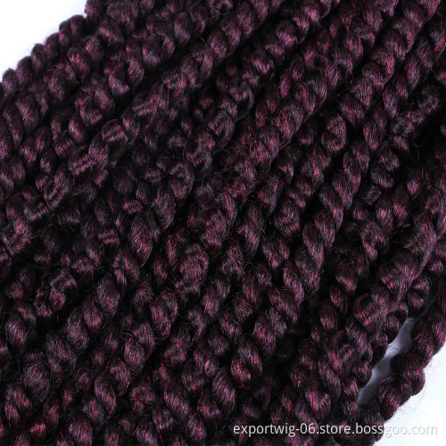 wholesale  pre twisted passion twist braiding hair crochet braid hair synthetic crochet hair extension